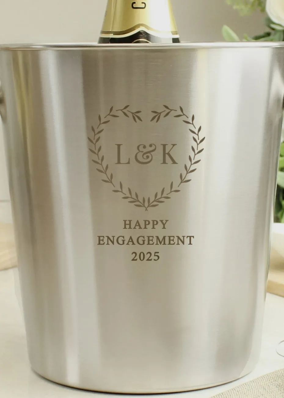Personalised Memento Company Botanical Stainless Steel Ice Bucket