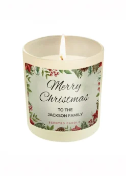 Personalised Memento Company Cream Christmas Scented Jar Candle