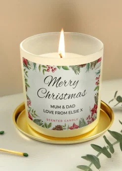 Personalised Memento Company Cream Christmas Scented Jar Candle