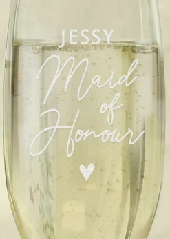 Personalised Memento Company Maid of Honour Flute Glass