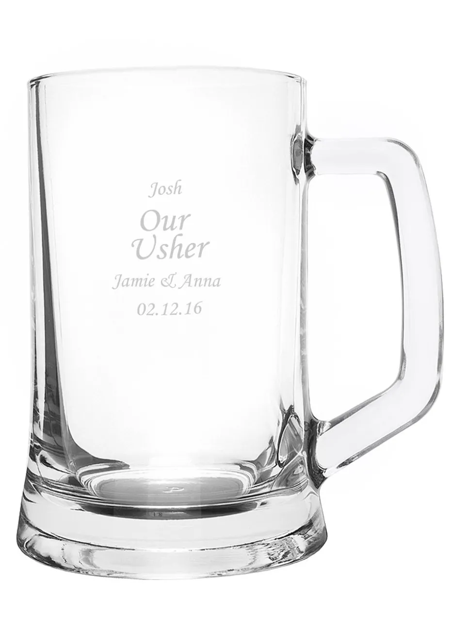 Personalised Memento Company Clear Glass Pint Stern Tankard