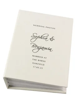 Personalised Memento Company Ivory Free Text 6x4 Photo Album with Sleeves