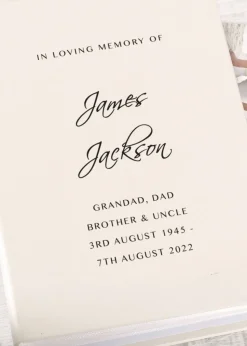 Personalised Memento Company Ivory Free Text 6x4 Photo Album with Sleeves
