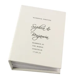 Personalised Memento Company Ivory Free Text 6x4 Photo Album with Sleeves