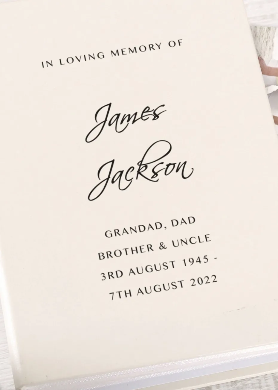 Personalised Memento Company Ivory Free Text 6x4 Photo Album with Sleeves