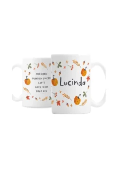 Personalised Memento Company White Pumpkin Mug
