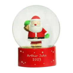 Personalised Memento Company Red Santa Snow Globe
