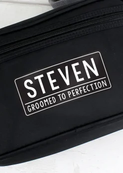Personalised Memento Company Black Toiletry Bag