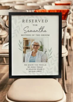 Personalised Memento Company Reserved For Memorial Poster Framed Print