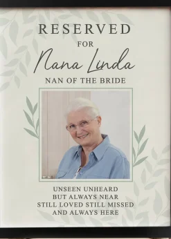 Personalised Memento Company Reserved For Memorial Poster Framed Print