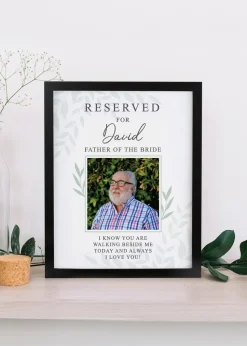Personalised Memento Company Reserved For Memorial Poster Framed Print