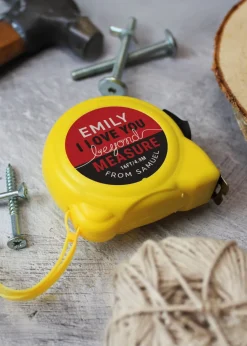 Personalised Memento Company Yellow Beyond Measures Tape Measure