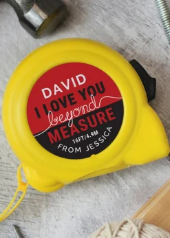 Personalised Memento Company Yellow Beyond Measures Tape Measure
