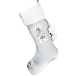 Personalised Memento Company Grey Christmas Gonk Silver Stocking