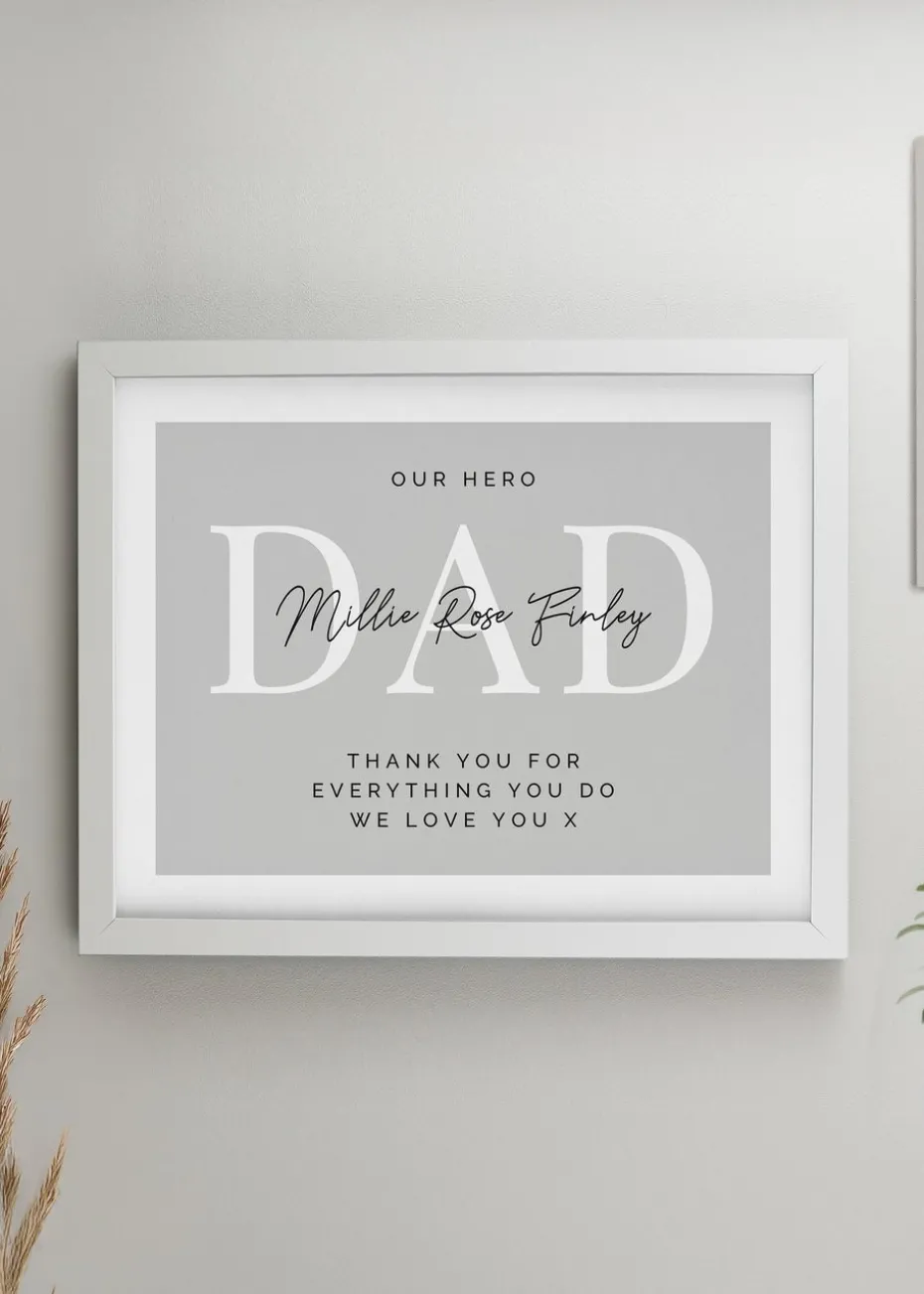 Personalised Memento Company White Poster Frame
