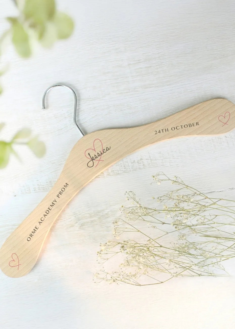 Personalised Memento Company Heart Wooden Hanger