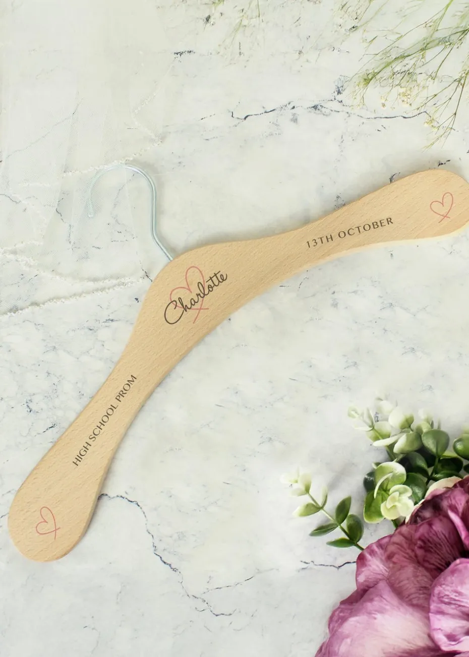 Personalised Memento Company Heart Wooden Hanger
