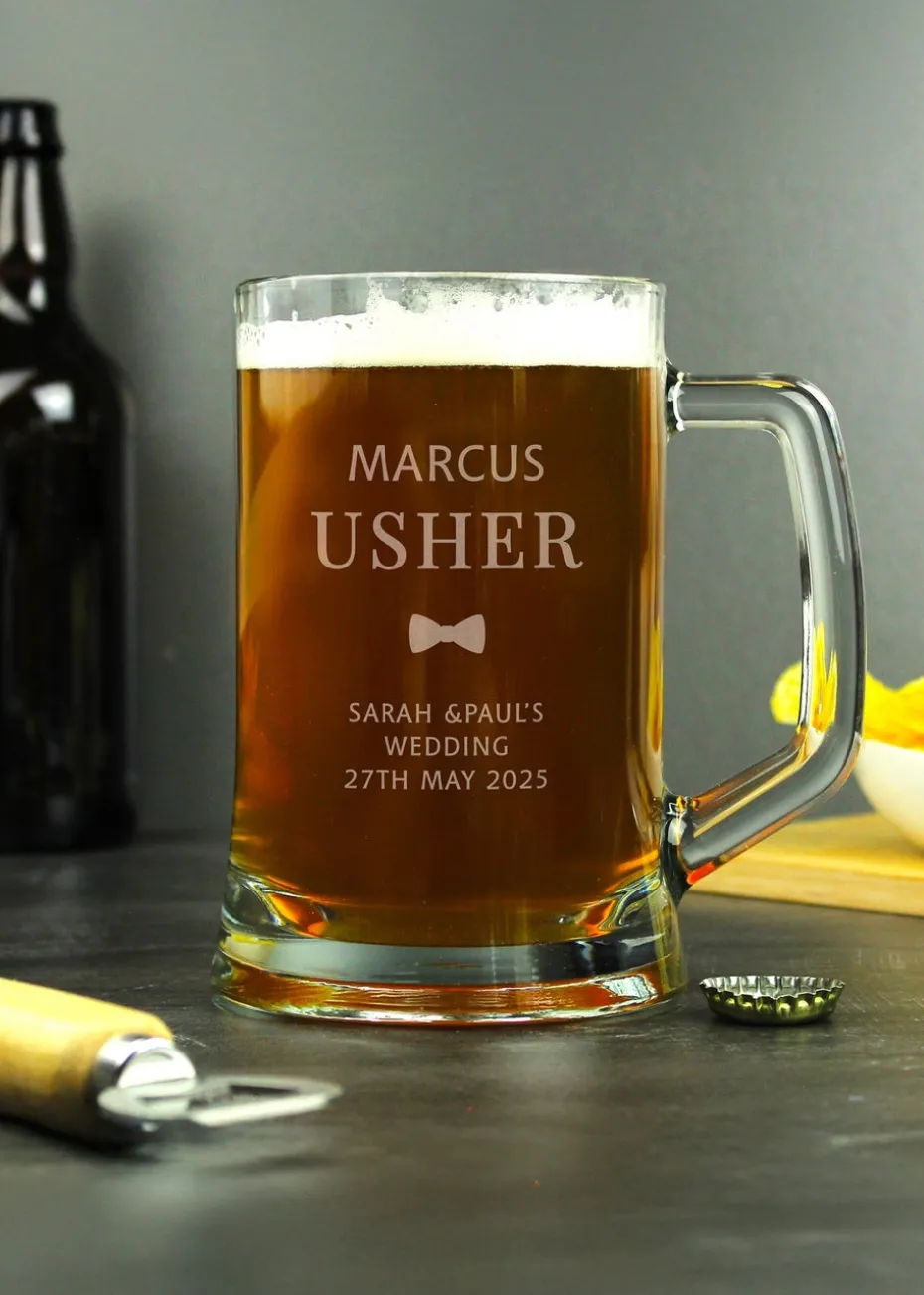 Personalised Memento Company Usher Pint Stern Tankard