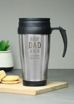 Personalised Memento Company Silver Travel Mug