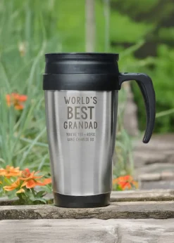 Personalised Memento Company Silver Travel Mug