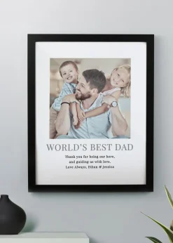 Personalised Memento Company Square Photo Upload Black Poster Frame
