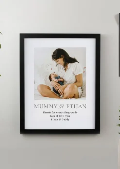 Personalised Memento Company Square Photo Upload Black Poster Frame