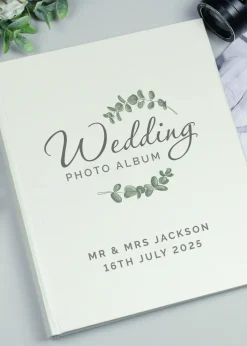 Personalised Memento Company Botanical Traditional Wedding Photo Album