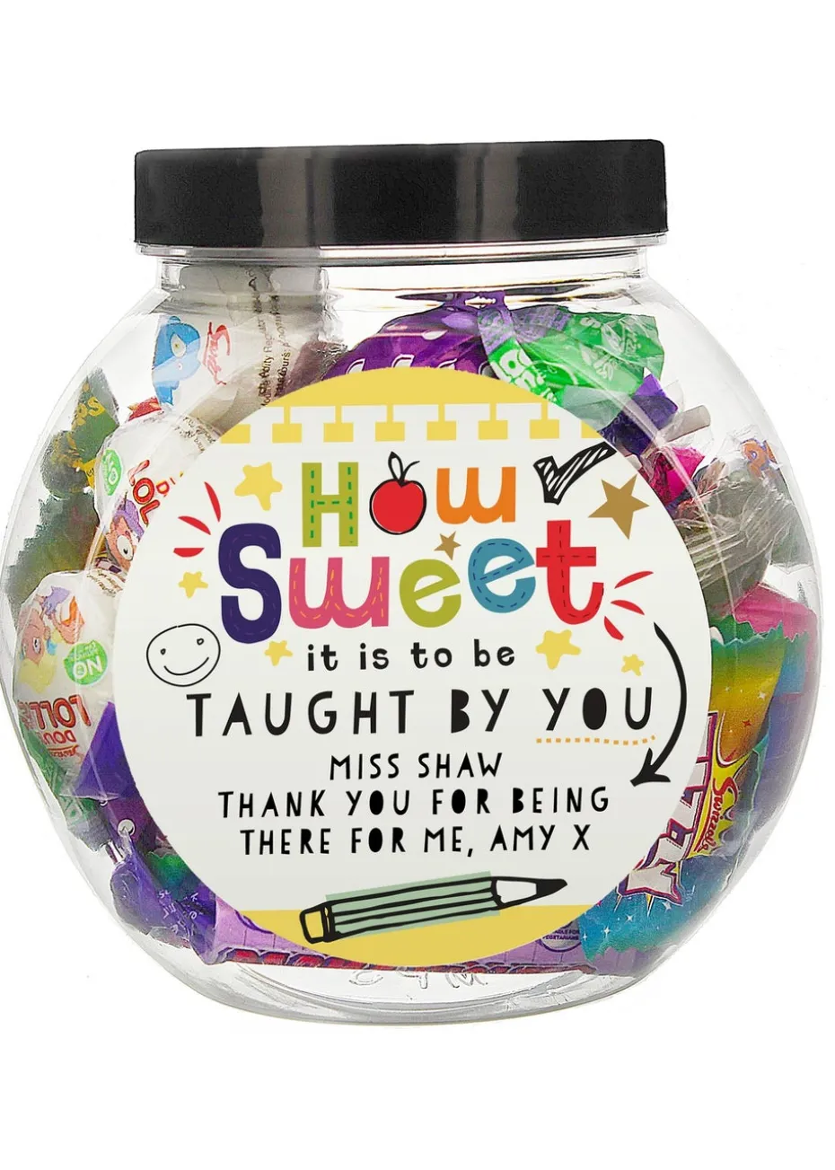 Personalised Memento Company Clear Shape Little Minds Sweet Jar