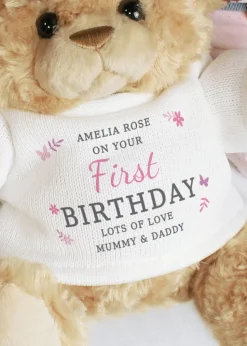 Personalised Memento Company Name Brown Teddy Bear