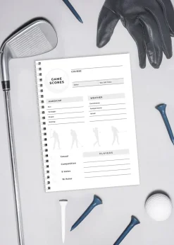 Personalised Memento Company Blue A5 Golf Log Book