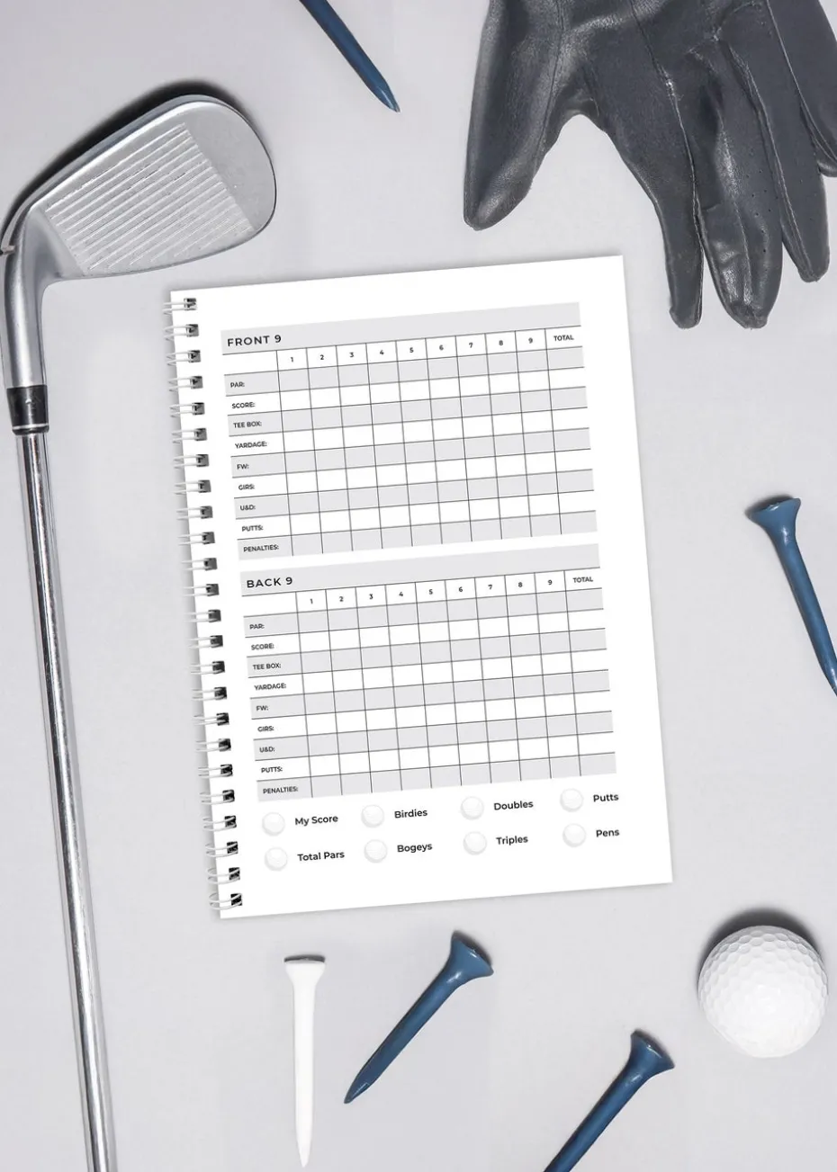 Personalised Memento Company Blue A5 Golf Log Book