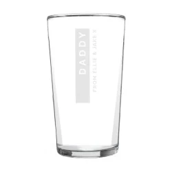 Personalised Memento Company Clear Free Text Pint Glass