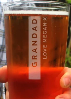 Personalised Memento Company Clear Free Text Pint Glass