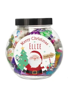 Personalised Memento Company Clear Santa Sweet Jar