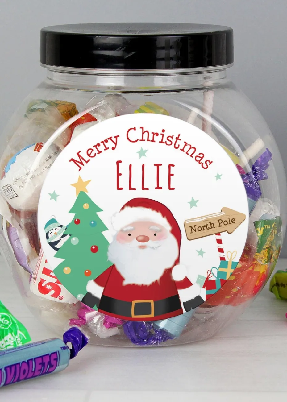 Personalised Memento Company Clear Santa Sweet Jar