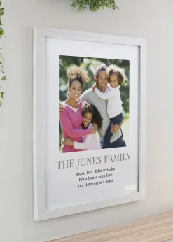 Personalised Memento Company Square Photo Upload White Poster Frame