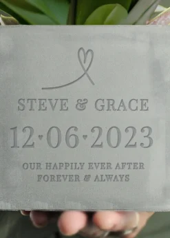Personalised Memento Company Special Date Concrete Plant Pot