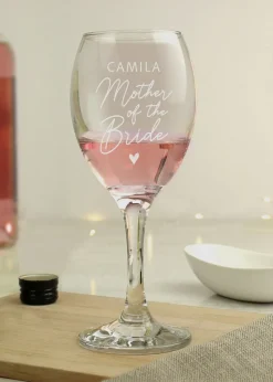 Personalised Memento Company Mother of the Bride Wine Glass