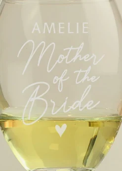 Personalised Memento Company Mother of the Bride Wine Glass