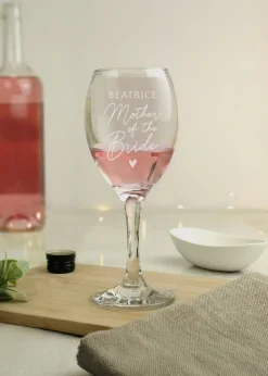 Personalised Memento Company Mother of the Bride Wine Glass