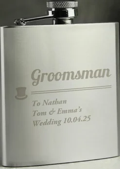 Personalised Memento Company Groomsman Hip flask