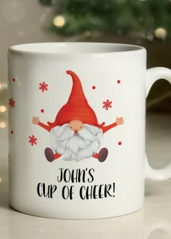 Personalised Memento Company White Red Gonk Christmas Mug