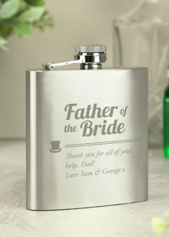 Personalised Memento Company Father of the Bride Hip Flask