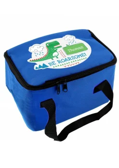 Personalised Memento Company Blue Be Roarsome Dinosaur Lunch Bag