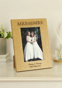 Personalised Memento Company Finish Mrs & Mrs Photo Frame (4x6)