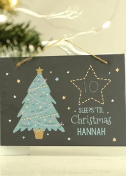 Personalised Memento Company Slate Christmas Chalk Countdown Hanging Large Sign