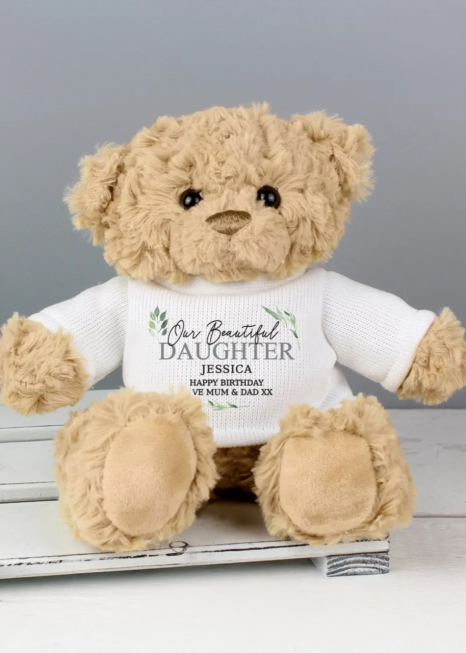 Personalised Memento Company Botanical Teddy Bear