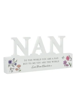 Personalised Memento Company Wildflower Mum White Wooden Ornament