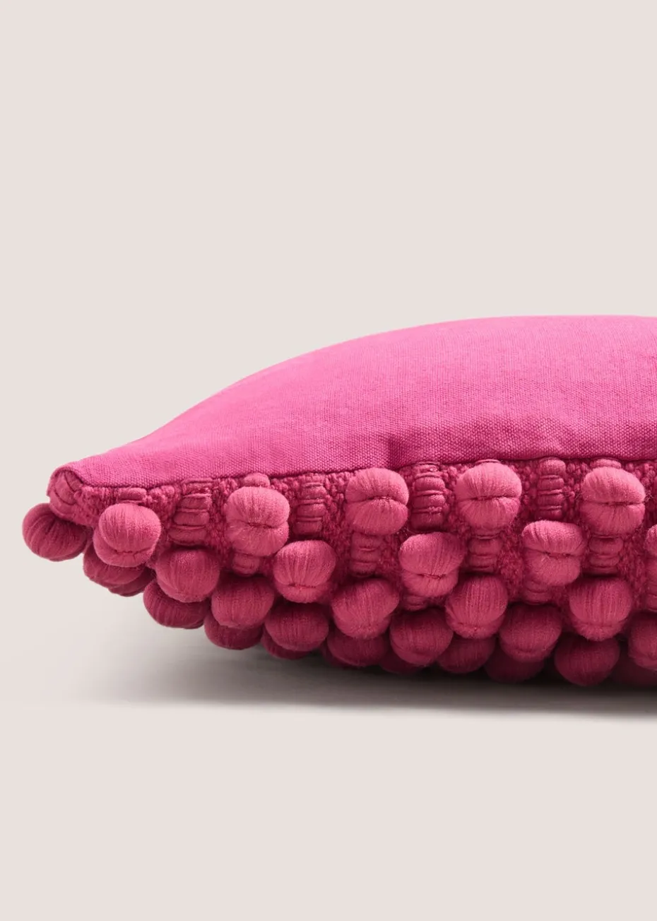 Pink Bobble Cushion
