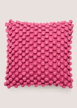 Pink Bobble Cushion